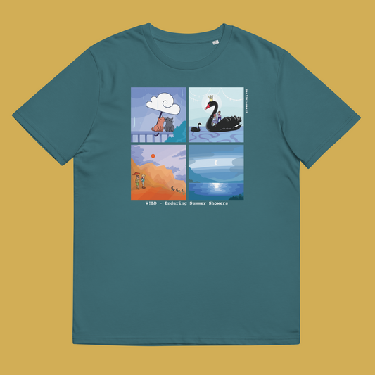 3. Enduring Summer Showers T-Shirt: Version #1 (Stargazer Blue)