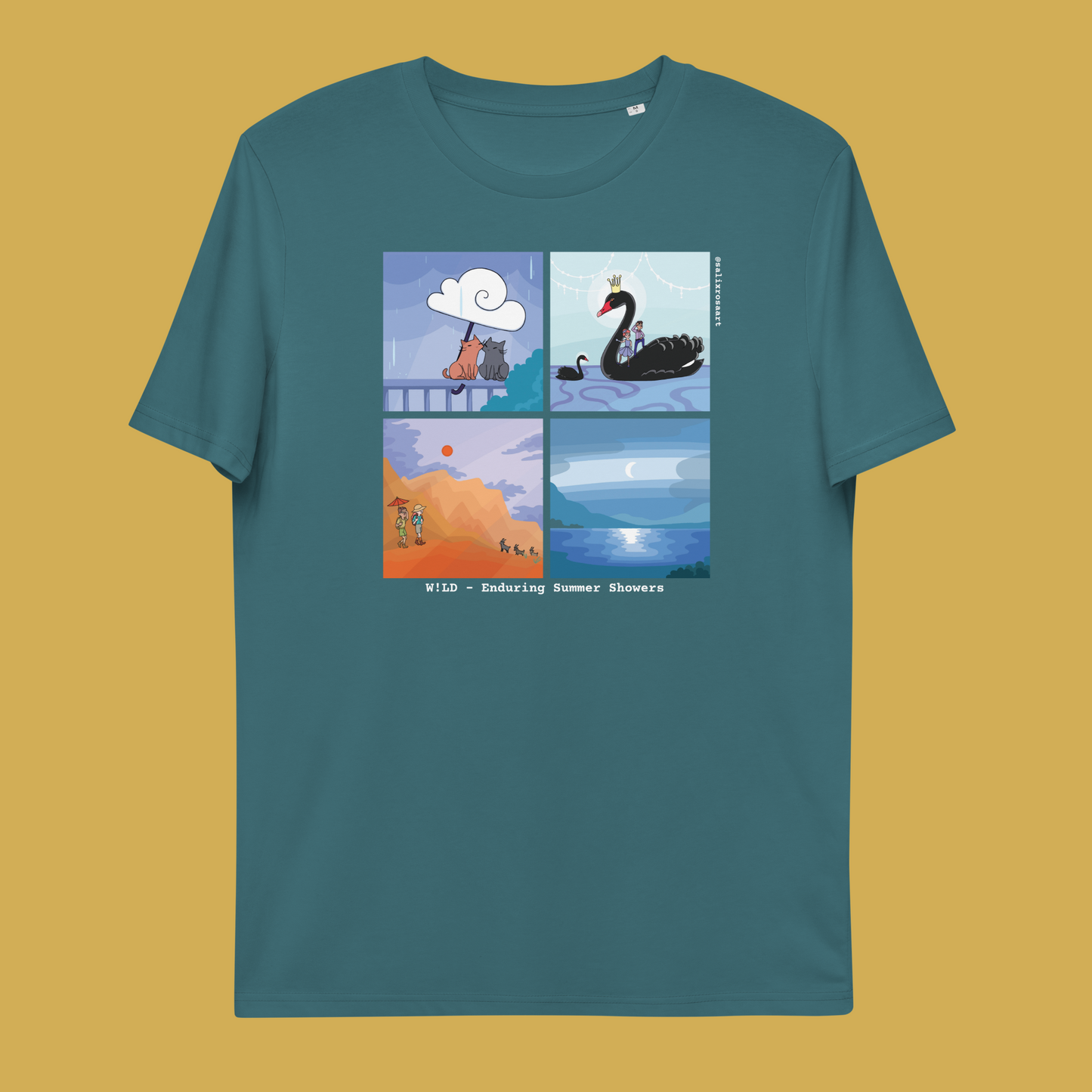 3. Enduring Summer Showers T-Shirt: Version #1 (Stargazer Blue)
